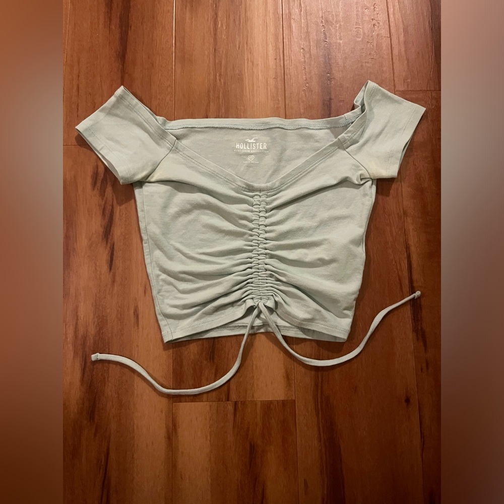 Hollister Light Mint Green Crop Top Size Extra Small